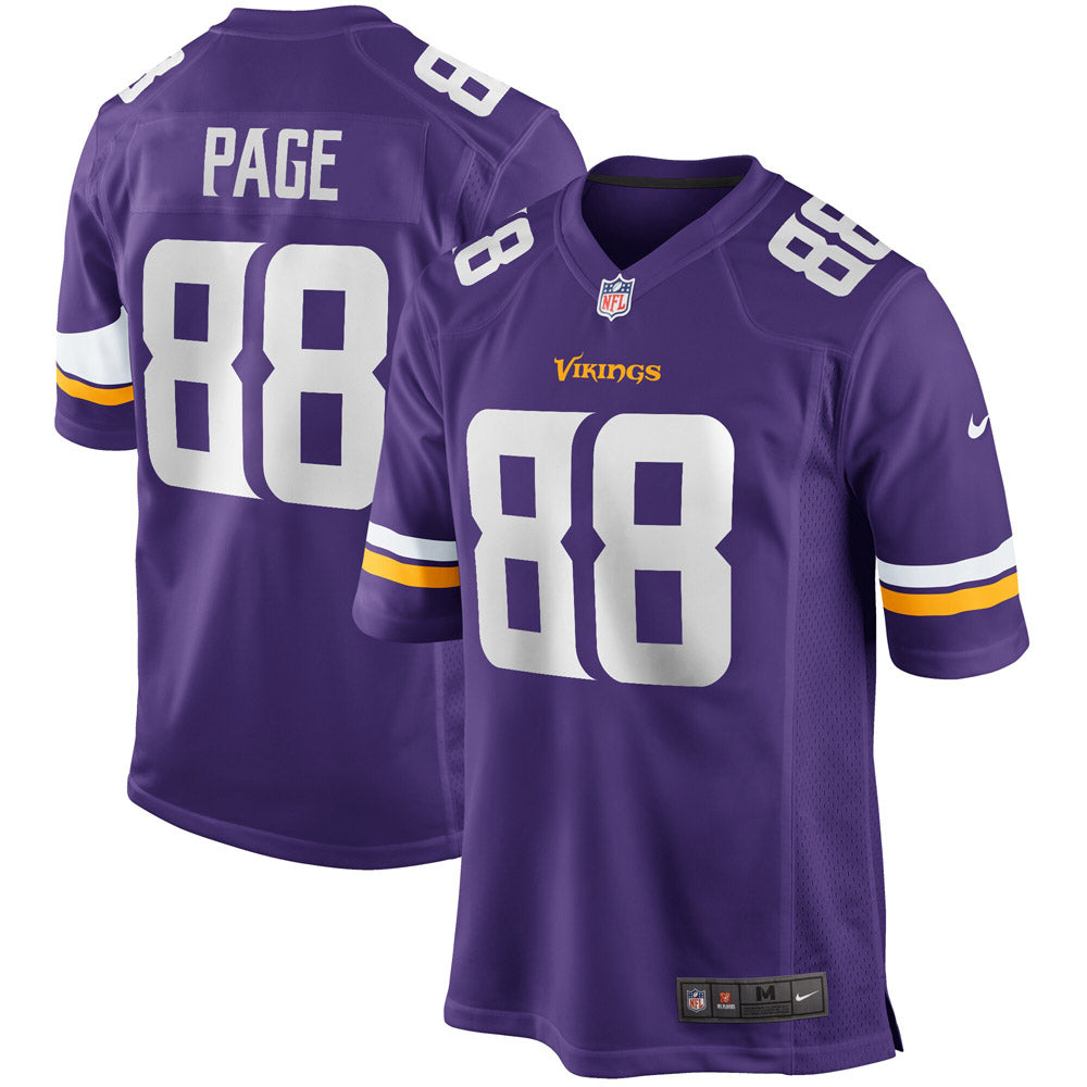 Men's Minnesota Vikings Alan Page Game Retired Player Jersey Purple